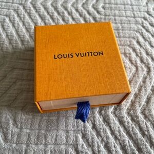 Louis Vuitton Bright Orange Box with Blue Tab